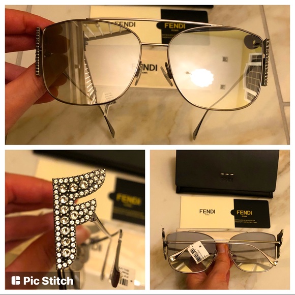 🔥NEW FENDI SWAROVSKI CRYSTAL SUNGLASSES 🔥 - Picture 6 of 16